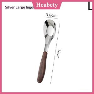 Heabety Thép không gỉ muỗng với giả gỗ hạt xử lý Nhà Bếp Bộ đồ ăn đồ ăn bữa ăn tối tráng miệng gạo súp thìa tiện ích