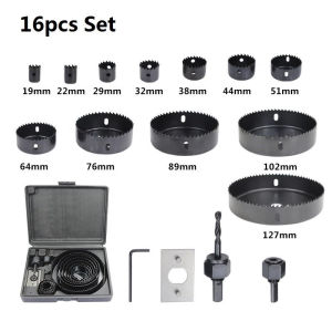 16PCS 11PCS Hole Saw Bit Cutting Set Kit Wood Sheet Metal Alloys Circular Round Case Drill Bits 6PCS