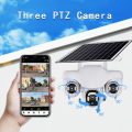 4G Solar CCTV Camera with 3 Lens 12MP for Farm Security 10X Zoom PTZ Two-Way Audio Outdoor Waterproof IP Camera. 