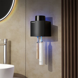 Toothbrush UV Sterilizer Toothbrush Holder Organizer Toothpaste Dispenser Toothbrush Holder Wall Mounted Bathroom Accessories Drill-free Installation
