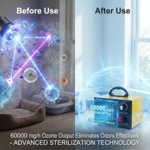 Portabl Ozone Ozonator 220V 52g 60g 10g Air Purifier Home Ozonator Portable Ozon Ozonizer O3 Generator with Timing Switch