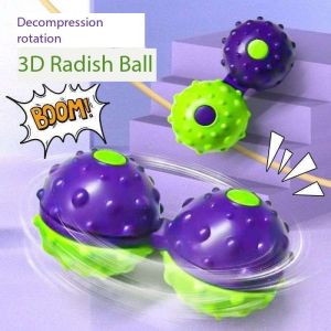 Timi Baby 3D Rotating Finger Stress relief Spinner Toys with sounds 3D Green Purple Ball Fidget Toys for adults and children