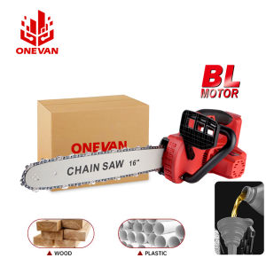 ONEVAN 16 Inch 7980W 30000RPM Cordless Chainsaw Brushless Electric Saw Woodworking Garden Power Tools For Makita 18V Battery