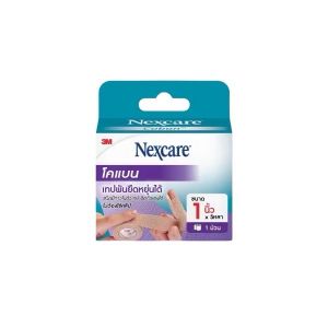 3M Nexcare Coban [1Roll] เทปพันยืดหยุ่นได้ สีเนื้อ ขนาด 1 นิ้ว x 5 หลา พันกระชับกล้ามเนื้อ เล่นกีฬา
