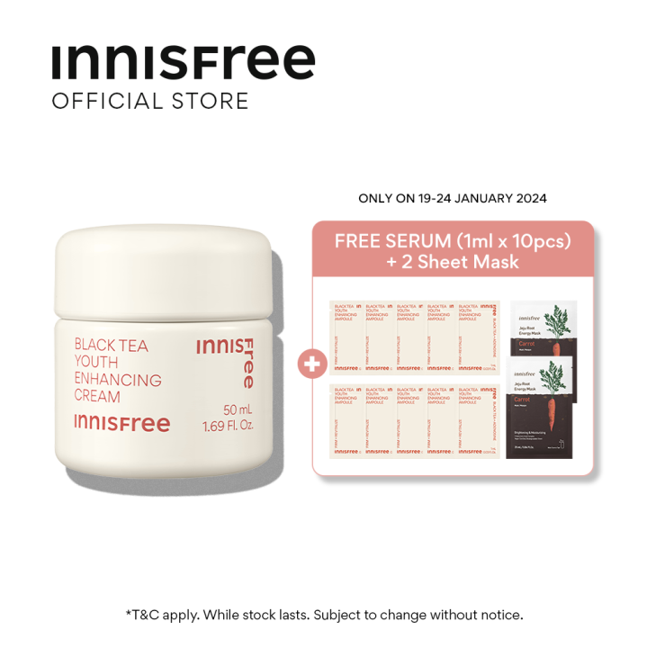 Innisfree Black Tea Youth Enhancing Cream 50ml Lazada Indonesia
