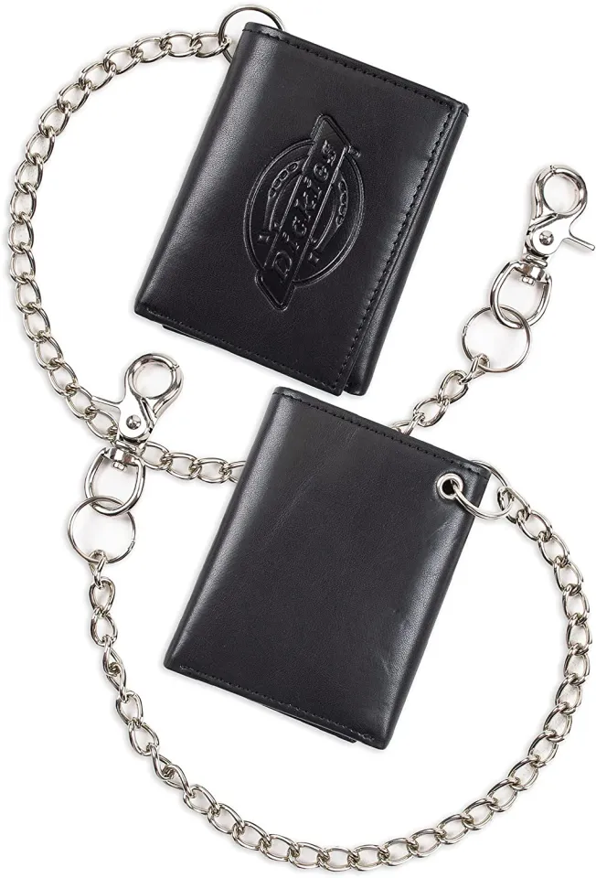 Dickies Men s Trifold Chain Wallet with Id Window and Credit Card