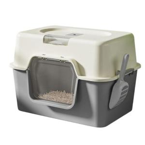 Plastic Enclosed Cats Litter Basins Large Capacity Easy To Clean Perfect for Small Cats Large Pans Toilet