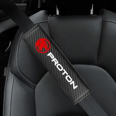 Car Seat Belt Cover Carbon leather Seat Belt Protector For Proton X70 X50