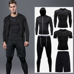 Sportswear Gym Fitness Tracksuit Mens Running Sets Compression Basketball Underwear Tights Jogging Sports Suits Clothes Dry Fit