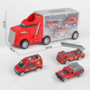 FENAFE【♥️BEST♥️】Mainan Anak Truk Mobil Kontainer/ Mainan Anak INERTIA STORAGE CONTAINER /Truck Fire Truck Vehicle Alloy / Fire Truck Engineering Car/ Dinosaur Car/Mainan anak truck kontainer