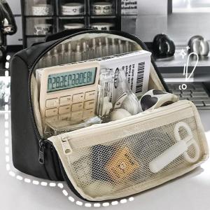 Large Capacity Pencil Cases Aesthetic Simple Multi Layer Pencil Box Makeup Storage Bag School Office Stationery Organizers Supplies
