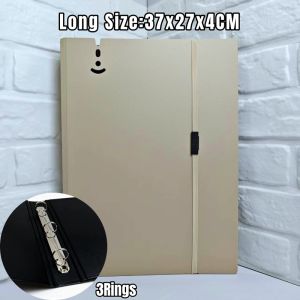 Long Binder Pocket with Label Card 11Holes Loose-leaf File Bag Binder Dividers Paper Organizer Waterproof