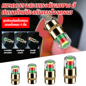 ✨ลดกระหน่ำ✨หมวกตรวจสอบแรงดันลมยางรถยนต์ การออกแบบความปลอดภัยการวัดแรงดัน/ฝาครอบตรวจสอบแรงดันลมยาง/ตัวบ่งชี้แรงดันลมยางรถยนต์-เซ็นเซอร์เตือนการตรวจสอบ/วัสดุแกนทองแดง อุปกรณ์ตรวจสอบยาง