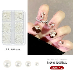 Set Hiasan Kuku Mutiara & Kristal Nail Art Ornamen Premium [7 VARIAN]