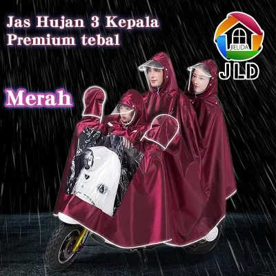 JieLiDa 3 in1 Jas Hujan Motor 3 Kepala / Jas Hujan Anti Rembes / Full Body Motorcycle Raincoat hujan