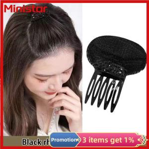 Ministar Rhinestone Invisible Fluffy Sponge Hair Clip Front Hair Line Volume Base Puff Cushion Hair Bun Hair Styling Hair Hairpin