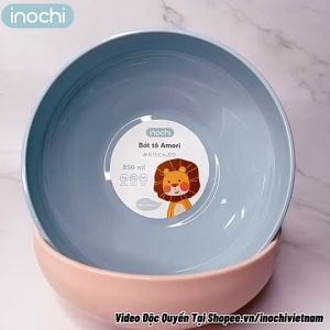 Bát nhựa nguyên sinh cao cấp Inochi Amori chịu nhiệt an toàn cho bé 415ml 850ml