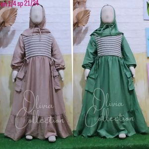 ✔️✔️ Baju Gamis cargo amanda anak perempuan bahan linen mix knit caramel stripe salur usia 3 - 11 tahun free hijab gamis anak tangung murah gamis import gamis virall gamis terlaris anak baju muslim anak perempuan gamis lebaran kekinian 2024 - COD