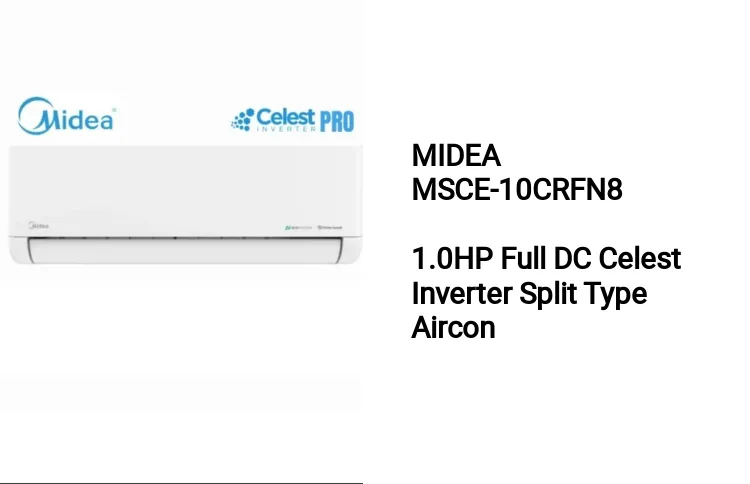 MIDEA MSCE-10CRFN8 Celest Inverter Split Type Aircon Lazada PH