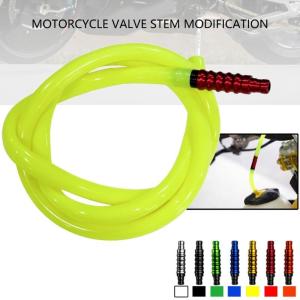 Motorcycle Fuel Tank Vent Cap Valves Replacement Aluminum Vent Cap Exhaust Nozzle with Hose Tube Motorbike Accessories