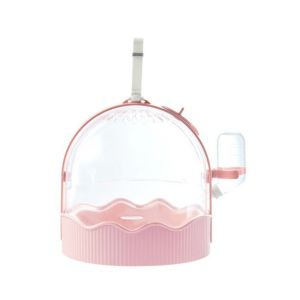 SWEET ELVES Plastic Hamster Carrying Cage Clear Flip Cover with Water Bottle Hamster Carrier Portable Breathable Hamster Travel Cage For Squirrel Hamsters