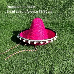 CHLOCH Colorful Straw Hats Large Size Mexican Style Men Women Summer Hats High Quality Outdoor Sun Hat for Halloween Party