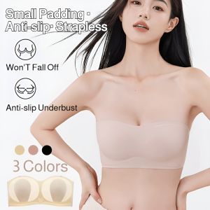 【YWEOKCAU】Ultra-Thin Strapless Bra Anti-Slip Rabbit Ear Cup Seamless Beauty Back Wireless Small Chest Push Up Bra Invisible Lingerie超薄無肩帶內衣