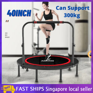 Trampoline Indoor 40-inch Foldable Trampoline with handrail or non handrail and with Enclosure Net Kids & Adult