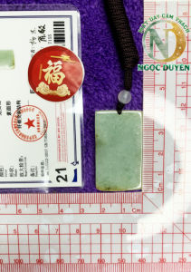 Mặt dây cẩm thạch phong thủy Vô sự bài _ Chạm khắc thủ công _ Cẩm thạch tự nhiên Ngọc Duyên