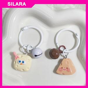 SILARA พวงกุญแจรูปตัวการ์ตูนน่ารักรูปชีสพวงกุญแจกระเป๋าน่ารักสร้างสรรค์สำหรับของขวัญมิตรภาพ
