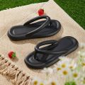 Korean Women New Fashion Candy Flat Slippers Beach Sandals Tsinelas  Flip Flop Slides Thick Bottom Soft and Comfortable Summer(Add one size）#A8013. 