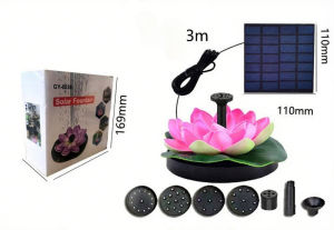 Solar Fountain Pump with 7 Nozzles Lotus Flower Solar Water Pump Garden Floating for Bird Bath Pool Fish Tank Water Cycling