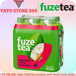 Trà vải mật ong hương hoa nhài FUZETEA chai 450ml