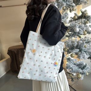 Mismi Eliana Tote Bag Tas Jinjing Wanita Flower Korean Style Shopping Bag Resleting Perempuan Trendy - 38E