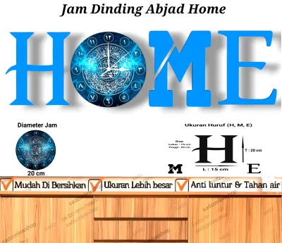 jam dinding dan hiasan dinding estetik abjad home