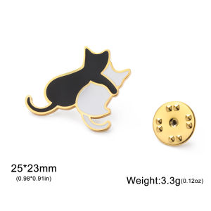 Skyrim thép không gỉ mèo trâm cài phủ men-không gây dị ứng vật nuôi người yêu món quà bền xỉn kháng đồ trang sức Hình Thú