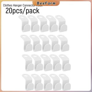 BF 20pcs/pack Clothes Hanger Connector Hooks Space Saving Wardrobe Closet Storage Holder Rack