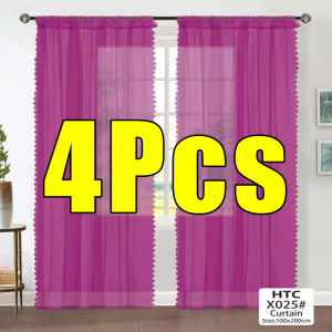 COD 4pcs Plain window Curtain Pattern❤️ High-Quality Curtain #Kurtina Promotional Size: 100*200CM Suitable For Home Decoration