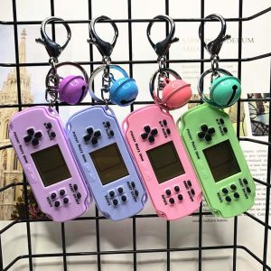 GAMNGFYE Retro Players Toys Car Pendant Bag Trinket Video Game Simulation Game Key Chain Key Rings Keyring Ornaments Game Console Keychain