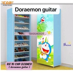 Rak Sepatu Portable Bongkar Pasangg shenar Karakter Non Woven Susun 10 Tingkat RS 10 CHP - DORAEMON GUITAR
