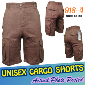 TRENDY CARGO COLORED MENS CARGO SHORTS 6 POCKET PLAIN DESIGN #918
