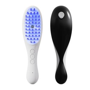 JON09 Red Blue Light Electric Spray Hair Brush Hair Care Multi-Function Spray Massage Comb Easy Clean Anti-Static Scalp Massage Comb Household