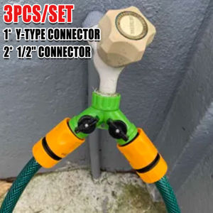 3/4 Water Tap Splitter 2 Way Fast Connector Adaptor Y Shape Garden Tap Splitter For 1/2 Caliber Hose To Faucet