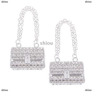 [COD] shiou Kim Loại chuỗi Túi xách gói Búp bê túi thu nhỏ mua sắm túi xách cho quần áo Dollhouse thu nhỏ trẻ em Đồ chơi