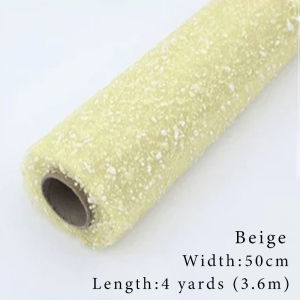 Snowflake Mesh Floral Wrapping Paper Dotted Yarn Material for DIY Rose Bouquet Handcraft