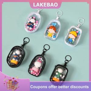 【LAKEBAO】 Đồ trang sức tổ chức Lưu trữ trong suốt hộp Pouch bí ẩn hộp Keychain túi lưu trữ trường hợp dày ví dễ thương Búp bê túi tổ chức