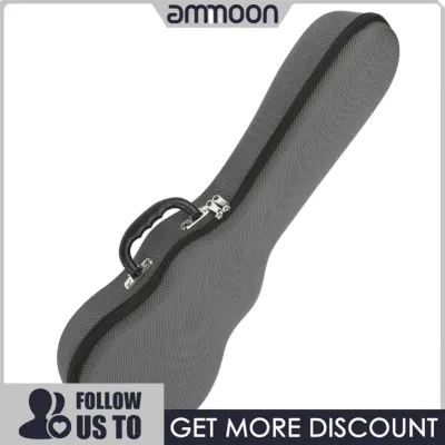 ammoon Ukulele Case Bag Backpack Polyester Fabric Harden Thicken Carrying Box for 23/24in