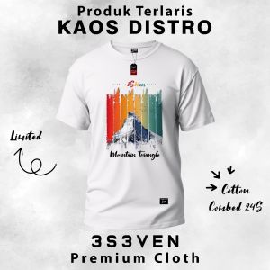 Kaos Distro|Baju Distro |Tshirt Distro | Atasan Distro Klasik | Baju Distro Terbaru Mountain Triangle Cotton Combat 24 S - 3S3ven Clothing Official