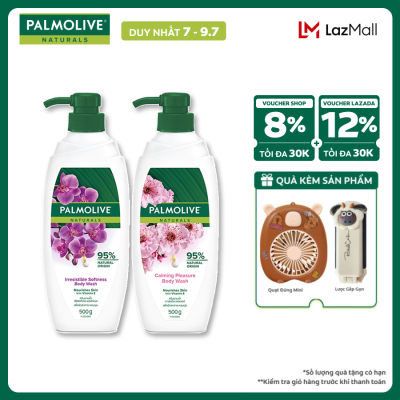[Chỉ 7-9.7_X2 Voucher giảm 20%] Bộ 2 Sữa tắm Palmolive dưỡng ẩm chiết xuất thiên nhiên dưỡng da ẩm mịn 500gx2 - Hoa Lan và Hoa Anh Đào