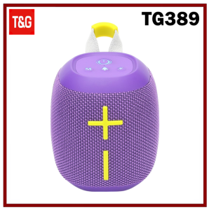 T&G TG389 TWS Portable Wireless Bluetooth V5.3 Loud Bass Speaker with RGB Colorful Glare Lights IPX5 Waterproof Design